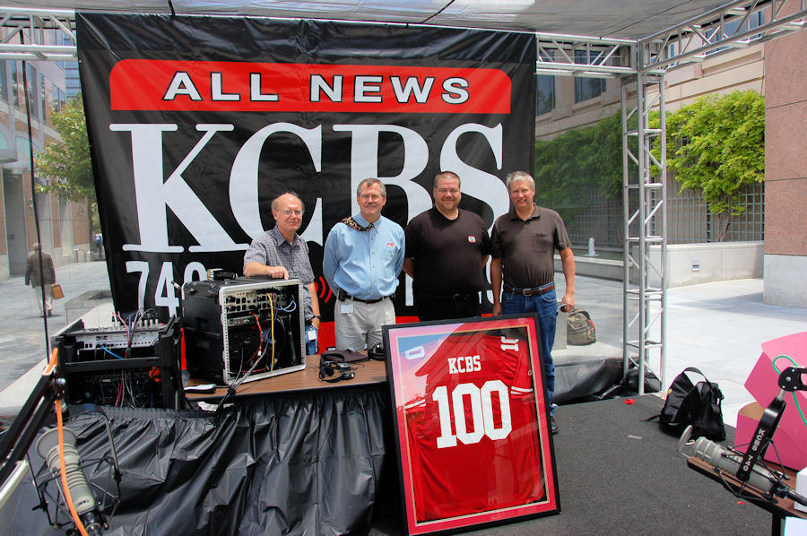 Dave Wigfield, Mike Smith, Brian Tonneson and John Scheer at the KCBS Remote Booth